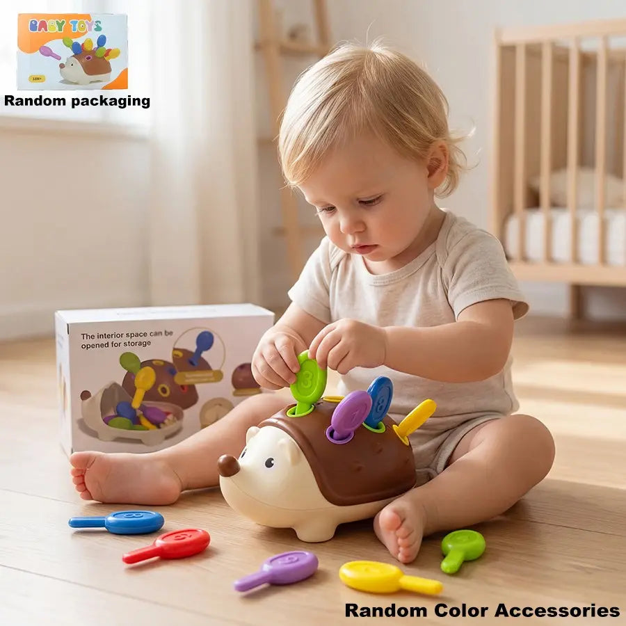 Fine Motor Toys for Toddlers, Multi Activity Playset, Hedgehog Learning Counting & Sorting Montessori Educational Sensory Toy, Development Sensory Gifts for Kids Boys Girls